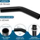 Frienda 2 Pcs Gasoline Fuel Filler Neck Hose with 8 Clamp Set 1 1/2 Inches Inside Diameter, 15 7/8 Inch Length Reinforced Gas Tank Fuel Filler Hose(45 Degree, 1 1/2 Inch)