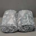 Great Bay Home 4-Piece Velvet Plush Micro Fleece California King Size Sheet Set - Deluxe Microplush Non-Pilling Bed Sheets- Lavish Sherpa Winter Bedding Set (Enchanted Woods Blue)