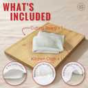 Bamboo Cutting Board for Kitchen - Wood Chopping & Charcuterie Board | Made with Moso Bamboo - Double Sided Butcher Block (13.2" x 9.8" / 33.5 x 25 cm)