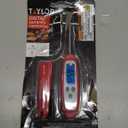 Taylor Digital Instant Read Meat Thermometer for GLP-1 High Protein Meal Prep  Waterproof Kitchen Probe for Chicken, Steak, Lean Cuts, Grill, BBQ  Fast Temperature Check, Blue Backlight Display, Red