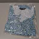 Women's Boho Summer Floral Short Sleeve Mini Dress Bow V Neck A Line Short Dresses (XXL)