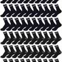 Fourluoo 60 Pairs Mens Socks Bulk Homeless Thermal Winter Moisture Wicking Sports Ankle Sock for Men Unisex