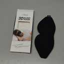 LitBear Sleep Mask for Side Sleeper Women Men, Eye Mask for Sleeping Light Blocking, 3D Contoured Cup Sleeping Mask, Soft Breathable Sleep Eye Mask with Adjustable Elastic Strap for Travel (1 Count (Pack of 1), Black)