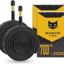 MAKELEN 2 Pcs 700x23C/ 25C Bike Tubes, 48mm AV Schrader Valve, 700C Bike Tire Tube for Road Bike