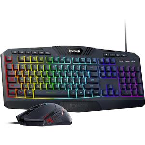 Redragon Updated S101 Programmable Gaming Keyboard and Mouse, RGB Backlit Keyboard Mouse with Software, Independent Macro Record Keys, Value Combo Set