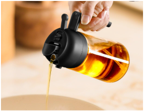 Olive Oil Sprayer for Cooking, 16oz/470ml Glass Light Proof Oil Pourer for Kitchen, Air Fryer, Cooking, Salad, and BBQ by SWEET VIEW
