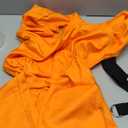 Inmate Costume Men, Orange Prisoner Costume Jail Jumpsuit Convict Outfits Halloween Costumes for Men (Small, Style B)