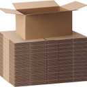 CRUGLA 40 Packs Shipping Boxes 8x6x4, Cardboard Boxes for Small Business, Corrugated Mailing Box Bulk for Packaging (Brown)