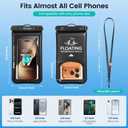 Niveaya Floating Waterproof Phone Pouch, IP68 Waterproof Phone Case with Lanyard for iPhone 17 16 15 Pro Max, Galaxy S25 24 Ultra, Cellphone Dry Bag Beach Cruise Essentials(up to 8.5"-2 Pack)