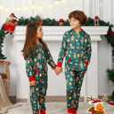 ANGELGGH Family Matching Christmas Onesie, Cute Vacation Reindeer Print One Piece Pajamas, Hooded Holiday Sleepwear Nightwear