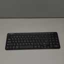 Wireless Bluetooth Keyboard, Universal Multi-Device Keyboard with Number Pad and Media Hotkeys, USB + Dual BT Connection, Ergonomic Design Slim for Windows Computer/Laptop/Tablet (Black)