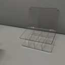 Clear Tea Bag Organizer, Dresser Organizers Drawer Organzier Storage Container with Removable Dividers, Plastic Storage Bin with Lid, Organizer for Scarves Ties Bras (Medium-8 Grids)