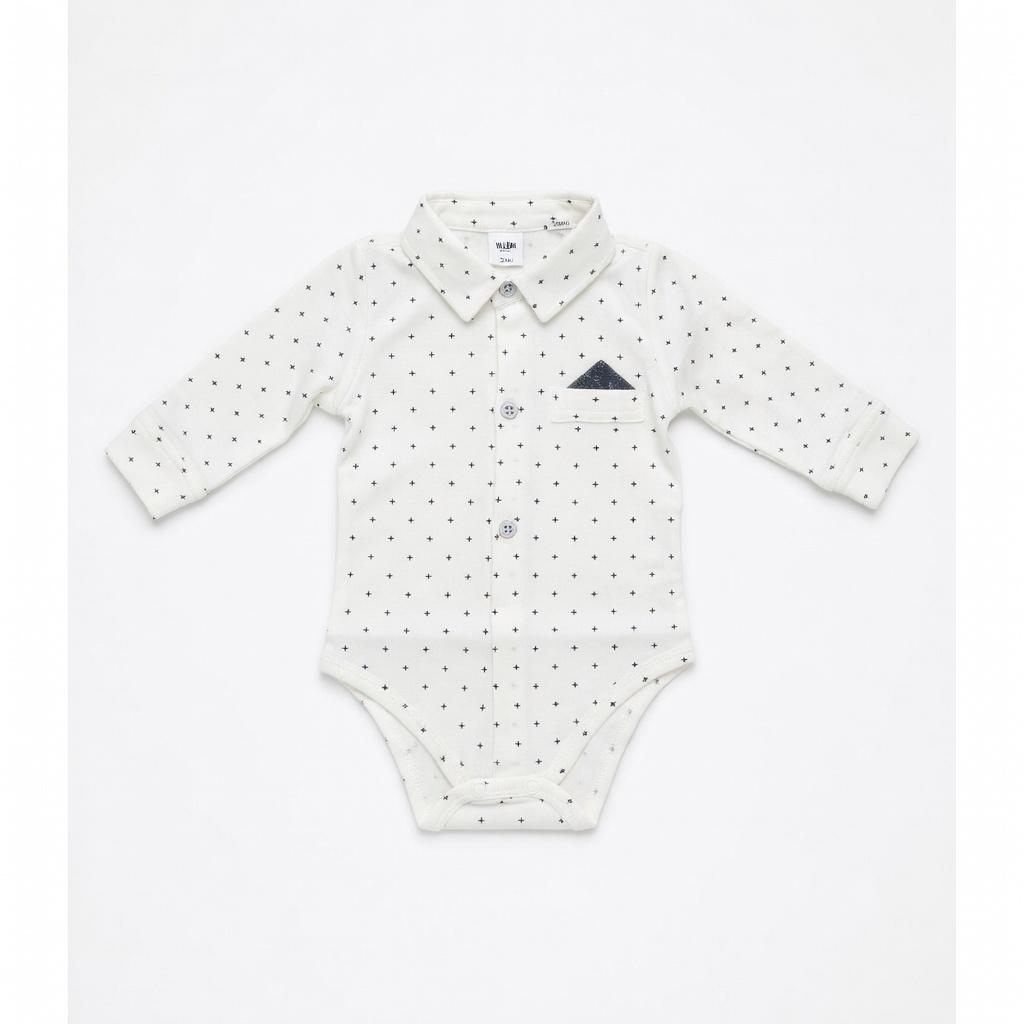 YALLET Baby Boy Clothes Suit, Infant Gentleman Outfits Printed Dress Shirt  0-18M