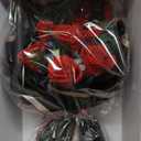 Lewondr Flower for Delivery, Preserved Flowers Bouquet, Red Roses Bouquet, Real Long-Lasting Forever Birthday Flowers Gifts for Her Wife Girlfriend Valentines Day Anniversary Mothers Day, Black-Red