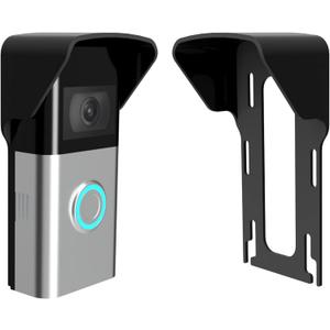 RingDoorbell 1/2/3/4 2nd Gen & 3 Plus Rain Sun Cover Hood Weather Shield Glare Protector No Drilling Needed, Black
