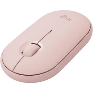 Logitech Pebble Wireless Mouse with Bluetooth or 2.4 GHz Receiver, Silent, Slim Computer Mouse with Quiet Clicks, for Laptop/Notebook/iPad/PC/Mac/Chromebook - Rose/Pink