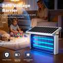Powerful Large Solar Bug Zapper Outdoor for 1/2 Acre, Poartable Rechargeable Mosquito Zapper with High Powered, Cordless Solar Fly Zapper for Patio Garden Backyard Farm Pest Control