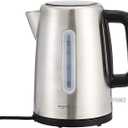 Amazon Basics Stainless Steel Portable Electric Hot Water Kettle - 1.7 liter, Silver