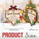 2 x Friends Christmas Ornaments 2025 - Friendship Ornament, Friendship Gifts for Women, Men - Wooden Good Friends are Like Stars Ornament for Bestie, Soulmate, Sister, Coworkers, Neighbors