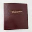 Estate Planning Portfolio 3-Ring Binders  Leather Like Feel with Gold Debossed Title. Dividers and Sheet Protectors Included (Estate Planning Portfolio, Burgundy, 1 1/2" Capacity)