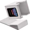 Mage Tech Commander Deck Box Lite - Card Display with Mini Snap Card Holder & Removable Cover, Fits 100+ Single-Sleeved Cards, Ideal for MTG, PTCG, OPCG, SWU & More (White)