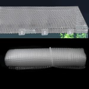 3.28 x 6.56 ft Clear Mesh Netting, Plastic Screen with 8 Screw Patch for Fish Aquarium Top Cover, Fish Tank Anti-Jump Protective Lid, Air Screen Net for Aquarium Covering
