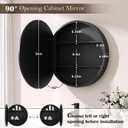 24 Inch Round Medicine Cabinet Mirror