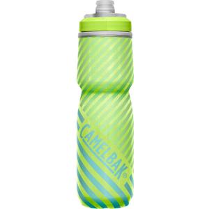 CamelBak Podium Chill Bike Insulated Squeeze Water Bottle Lime/Blue Stripe, 24oz
