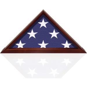 Flag Case for Burial Flag - Freestanding or Wall Mount Flag Display Case for Burial Flag - Folded 9.5 X 5 Foot Flag -Shatter & Scratch Resistant Trophy-Grade Thick Acrylic Front