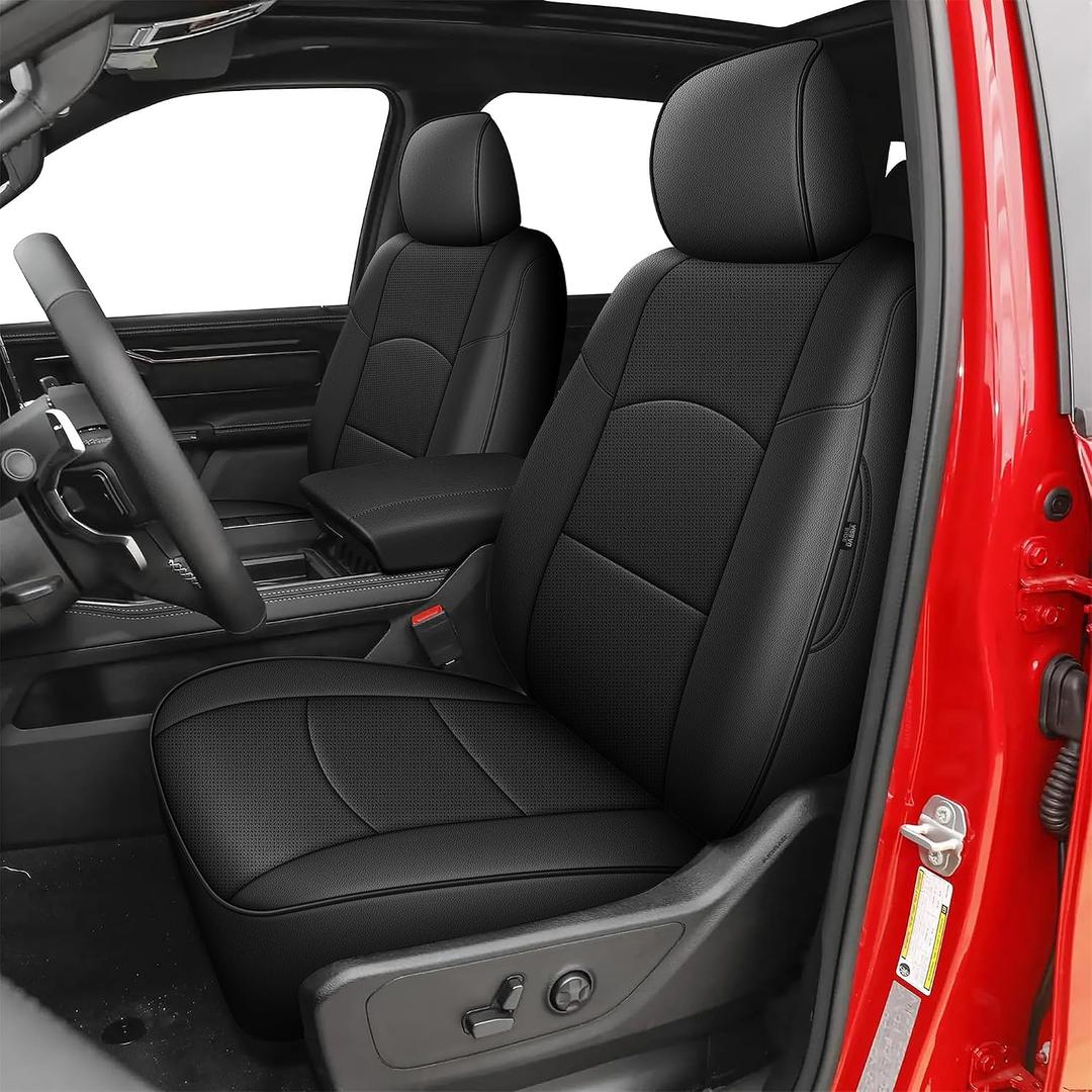 AOMSAZTO Seat Cover for Ram 2500 2019-2025 2026 Custom Fit Car Seat Covers Truck Full Set (Black)