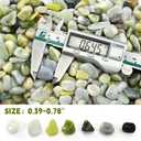 10 lb Jade Pebbles for Indoor Plants, 1/2 Inch Polished Decorative Pebbles for Vase, Bamboo, Succulent, Garden Landscape Decoration River Stone