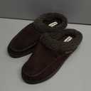 Dearfoams Men’s Brendan Indoor/Outdoor Breathable Memory Foam Clog House Shoe with Wide Widths Slipper size 9-10 Coffee