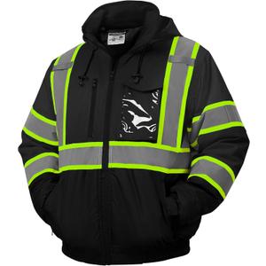 SRsafety High Visibility Safety Jacket,Reflective Waterproof Jacket with Black bottom,Construction Work Jacket for Men/Women (Medium)