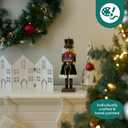 THE TWIDDLERS 12-Inch Wooden Nutcracker Christmas Decor with Days Countdown - Decorative Advent Christmas Nutcracker Figures, Nutcracker Christmas Decorations, Cascanueces de Navidad with Gift Box