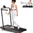 Freepi Walking Vibration Pad,3 in 1 Under Desk Treadmill with Handle Bar,Vibration Portable Treadmill for Home