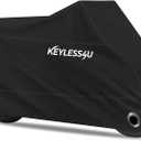 Motorcycle Cover Premium Waterproof Outdoor All Weather Protect from Dust Sunlight Rain. Compatible with Harley Davidson, Honda, Suzuki, Kawasaki, Yamaha and Many More(Black,97inch)