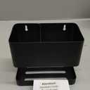 MyGift Hair Tools Organizer with 2 Slots, Black Metal Curling Iron Holder, Wall Mounted Salon Hair Accessories Organizer, Blow Dryer, Straightener and Hair Brush Holder, Hot Tools Organizer