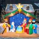 Joiedomi 8 FT Long Christmas Inflatables Nativity Scene, Christmas Blow Up Nativity Set with Build-in LEDs for Xmas Party Yard Outdoor Indoor Garden Lawn Dcor