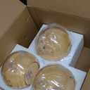 Light Brown Glass Pendant Lights Kitchen Island Globe Pendant Light Fixtures Modern Pendant Lighting for Bedroom Living Dining Room Light Fixture (5.9 in, 3 Pack)