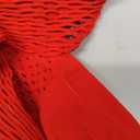 Fishnet Jumpsuit for Women Long Sleeve See Through Mesh Bodysuit Clubwear One Piece Stretchy Outfit (Small-Medium, Red)