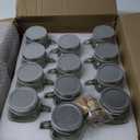 Mason Jar Cups, Mason Jars With Handle And Lids, Drinking Glasses Cups, Glass Mugs with Handles 16 oz 12 Pack