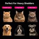 aumuca Undercoat Rake for Dogs & Cats – Deshedder & Grooming Brush – Dog Brush & Cat Brush for Long or Short Hair – Dematting Comb for Matted Fur, Kitten, Puppy, Rabbit, Horse