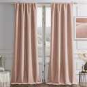 Joydeco Candy Pink Velvet Curtains 72 Inches 2 Panels, Luxury Thermal Insulated Soft Pink Curtains for Bedroom & Living Room, Room Darkening Velvet Drapes, Rod Pocket (52W x 72L)