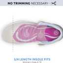 Comfort Zone Tri-Balance Gel Orthotic Insoles for Women, Non-Slip & Cushioned, Fits Well with Heel & Ball of Foot Supports, 3/4 Length Arch Support Inserts for Women, Sizes 6-10, 1 Pair, Pack of 3