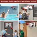 24 X 16 Inch Large Indoor Basketball Hoop for Kids Teens Adults, Over The Door Basketball Hoops with Electronic Scoreboard, Basketball Toys Birthday Gifts for Boys Girls