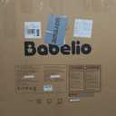 Babelio 36" Tall Auto Close Baby Gate with Small Cat Door, 29-43" Metal Cat Gate for Doorway, Stairs, House. Easy Walk Thru Dog Gate with pet Door, Includes 4 Wall Cups and 3 Extension Pieces, White