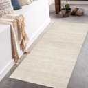 Art&Tuft Runner Rug 2x5 Non-Slip - Low-Pile Washable Runner Rug for Hallway, Soft Distressed Carpet Runner for Bedroom Bathroom Kitchen Laundry Living Room, Beige