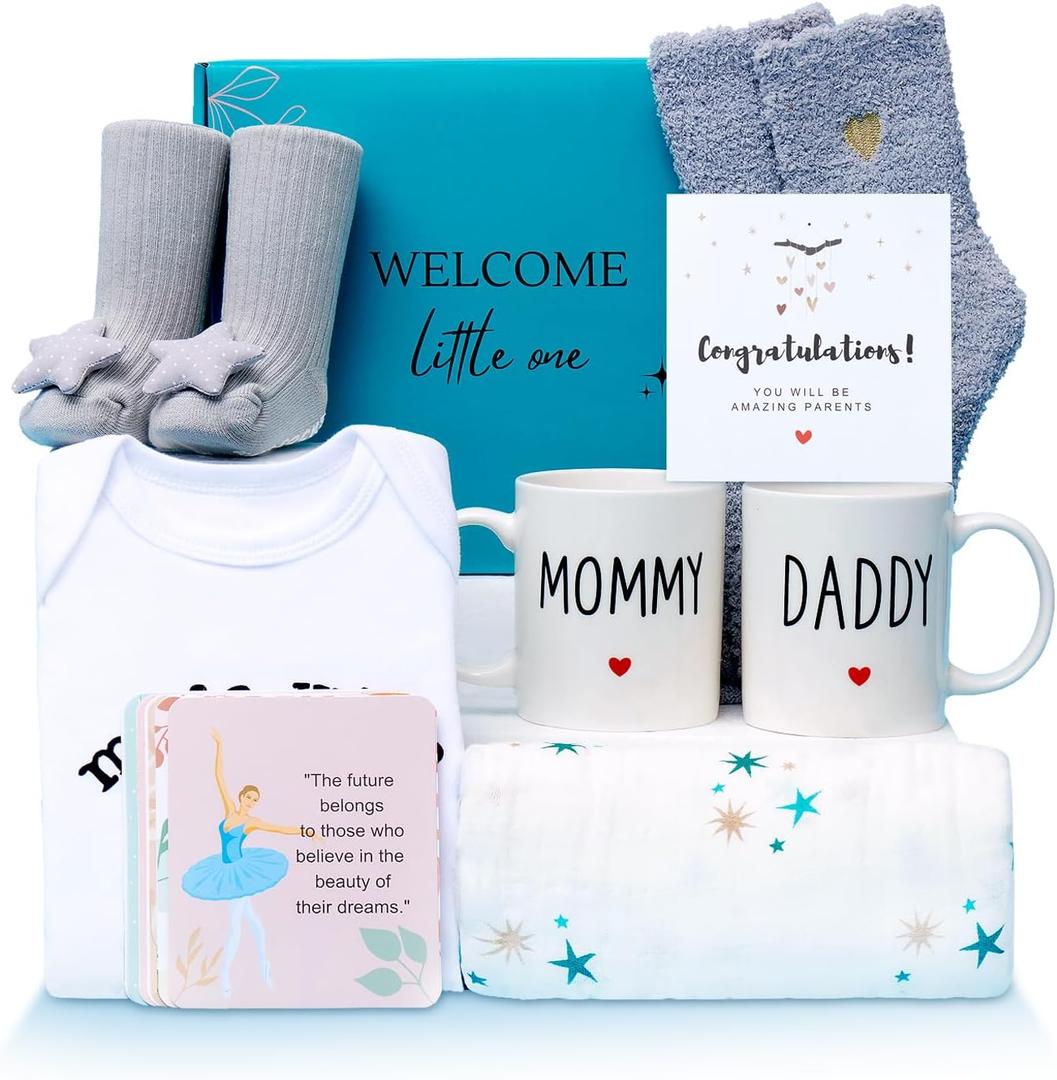 Pregnancy Gifts for Expecting Moms, Thoughtful Gift for New Parents, Cute Baby Shower and Gender Reveal Surprise, First-Time Family Celebration Bump Box with Meaningful Keepsake Items
