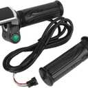 Alomejor 36V 48V Twist Throttle Grips with LCD Electric Quantity Display EBike Speed Switch Governing Throttle Grips