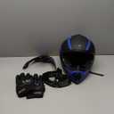 Youth Dirt Bike Helmet Set Includes Gloves, Goggles, Mask, Ideal Helmet for Kids 8-14, Premium Safety Gear for Dirt Bike Helmets Enthusiasts - DOT Approved (Dark Blue,M)